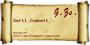 Gertl Zsanett névjegykártya
